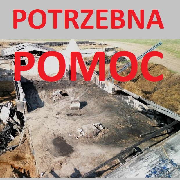 Pomoc po pożarze dla gospodarstwa rodziny Jasińskich