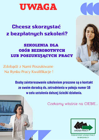 Zdjęcie artykułu Powiatowy Urząd Pracy w Brodnicy informuje, iż od dnia 01.10.2025r. otwiera nabór wniosków o sfinansowanie szkoleń